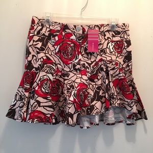 NWT BCBGirls Floral Mini Skirt Miniskirt 6